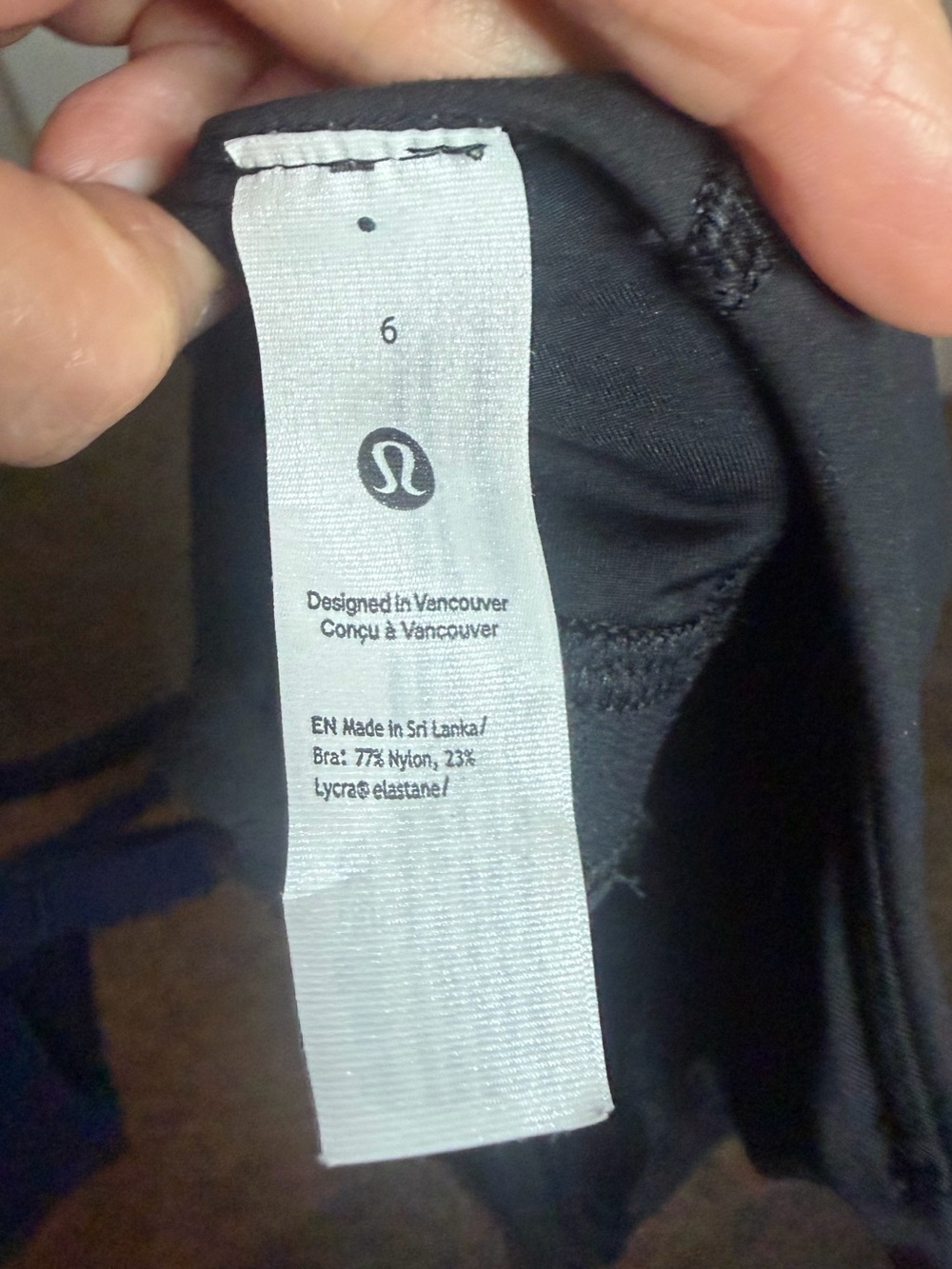 lululemon Black Wunder Train Strappy Sports Bra- Size 6 - Picture 8 of 8
